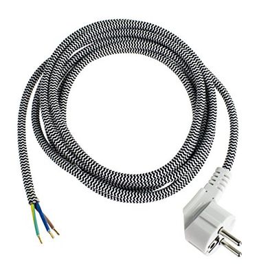 as - Schwabe 87202 cordon pour fer à repasser 3 x 1,0 mm Blanc