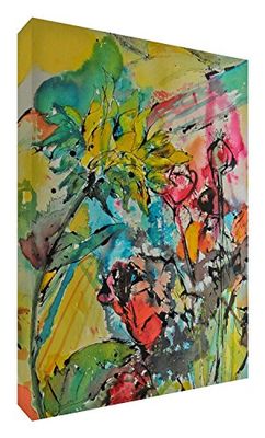 Feel Good Art Toile aux Couleurs Vives Appartenant de l'Artiste Val Johnson Gallois Beauty 60 x 40 x 4 cm Grand