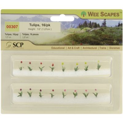 SCP cerdas de 16/Pkg-, Otros, diseño de Tulipanes, Multicolor