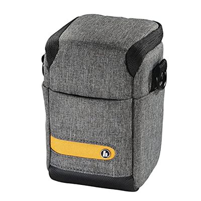 Hama "Terra Camera Bag Made of Recycled Polyester (Photo Bag for Digital Camera with Lens 8 x 7.5 x 13 cm, Shoulder Bag, Belt Loop for Bum Bag) Grey