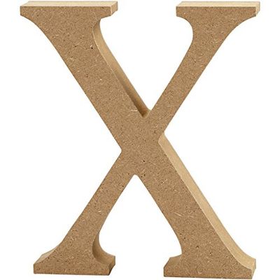 Letter, H: 8 cm, MDF, X, 1pc