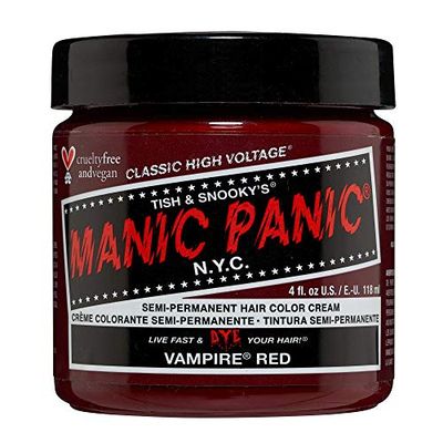 Manic Panic Vampire Red Classic Creme, Vegan, Cruelty Free, Semi Permanent Hair Dye 118 ml