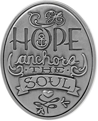 Angelstar Hope Anchors The Soul Visor Clip, Grey, 2-1/2"