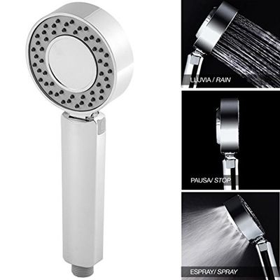 aqualy ca-51512 soffione doccia a mano, cromo