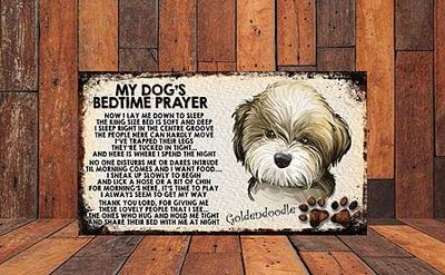 Shawprint Limited MY DOG'S BEDTIME PRAYER RETRO STYLE METAL TIN SIGN/PLAQUE (139H3DR) GOLDENDOODLE