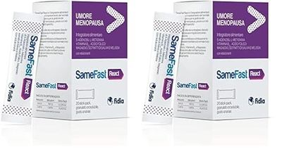 SameFast React Integratore Alimentare per il Tono dell’Umore | Specifico per la Gestione dei Disturbi della Menopausa | Glutine e Lattosio Free | Granulato Orosolubile Gusto Ananas | 20 Bustine