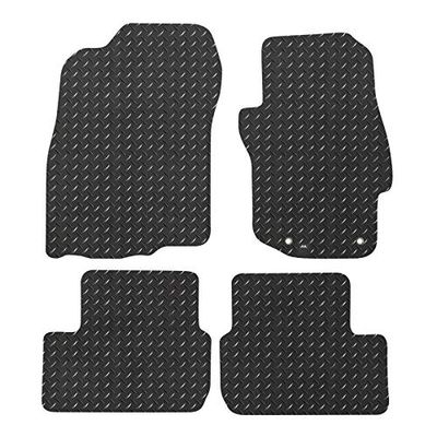 JVL Fully Tailored Rubber Car Mat Set for 4