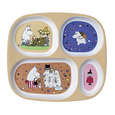 4-pack bricka - MOOMIN - För barn 6 månader + - melamin - BPA-fri - 24 x 21- Diskmaskinssäker - Flera färger