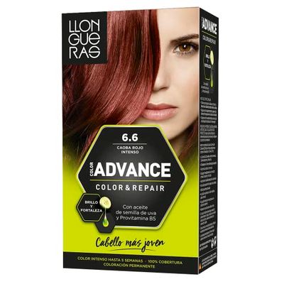 Llongueras Tintura per Capelli, Color Advance Hair Colour, 200 gr, 6.6-Dark Red Intense