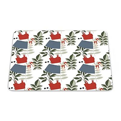 Questo Casa, Tappetino per mouse con stampa digitale, antiscivolo, per ufficio e casa, dimensioni: 22 x 18 cm