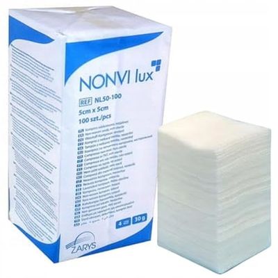Zarys NL50-100-40 NONVI lyx icke-vävd swab, icke-steril, 40 g 4 lager 5 cm x 5 cm