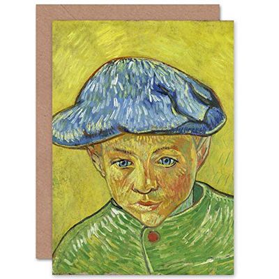Artery8 Vincent Van Gogh Portrait Camille Roulin Painting Fine Art Greeting Card Plus Envelope Blank Inside