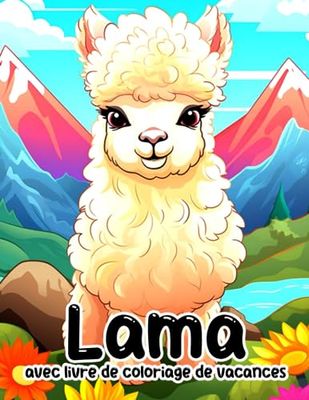 Lama avec livre de coloriage de vacances: Des pages de coloriage amusantes et faciles dans u