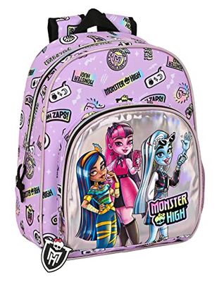 Safta MONSTER HIGH Sac à dos pour enfants de différents âges, confortable et polyvalent, qualité et résistance, 28 x 10 x 34 cm, Lilas, lilas, Estándar, Décontracté
