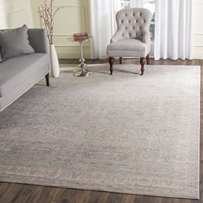 SAFAVIEH Tapis Traditionnel Pour Salon, Salle à manger, Chambre à coucher - Archive Collection, Tapis à poil court, Gris et gris clair, 201 X 279 cm