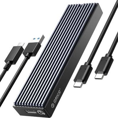 ORICO NVMe behuizing M.2 SSD harde schijf behuizing 10Gbit/s USB 3.2 / USB 3.1 Gen2 USB-C NVMe PCIe M-Key USB adapter voor grootte 2230/2242/2260/2280 M.2 NVMe SSD, ondersteunt UASP-M2PV