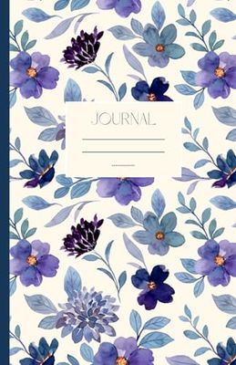 Vibrant Vintage Floral Notebook: Floral Bullet Journal, 110 Dotted Pages, 5.5 x 8.5"