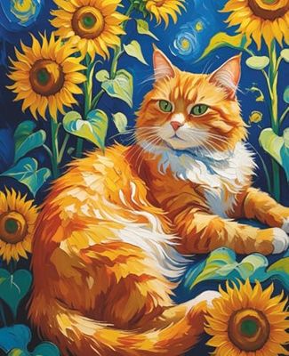 The Van Gogh’s Cat Notebook - An Artistic Notebook for Cat Lovers and Art Enthusiasts: Glossy cover, 110 lined pages, 7.5" x 9.25”