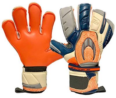 HO Soccer Kontakt Målvaktshandskar, Unisex Vuxen, Orange/Grön/Grå, 7