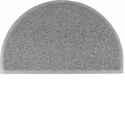 LucaHome - Paillasson en Tissu éponge Villena Gris Semi-Lune avec Base antidérapante très absorbante, 45 x 75 cm, avec Boucles en PVC, pour extérieur et intérieur