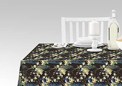 Doge Milano Nappe avec impression numérique, 100% Made in Italy Nappe antidérapante pour salle à manger, lavable et antitache, Modèle Hermes - Ronin, cm 140x140