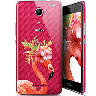 Beschermhoes voor Wiko Tommy 2, 5 inch, motief flamingo, bloemenmotief