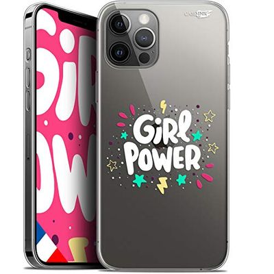 Caseink Beschermhoesje voor Apple iPhone 12 Pro Max (6,7 inch), gel, HD [bedrukt in Frankrijk] iPhone 12 Pro Max beschermhoes – zacht – schokbestendig – Girl Power