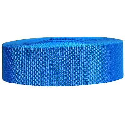 Strapworks Spanband, lichtgewicht, polypropyleen, omsnoeringsband voor outdoor doe-het-zelf-uitrusting, reparatie, halsbanden voor huisdieren, hobby‘s, 3,8 cm bij 45,7 meter, blauw (Pacific Blue)