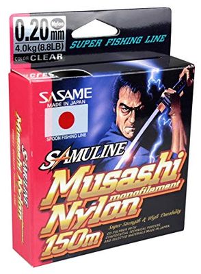 Fishing Tackle Max Unisex - volwassenen 10C8800020C10 FTM Sasame Samuline Musashi 0,20 mm 150 m 4 kg 8800020 Spoonlijn forelsnoer voor spoonvissen vislijn, kleurrijk, normaal