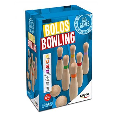 Cayro - Bolos - + 3 Años - Modelo de Tamaño Grande de Madera - Juego Divertido de Mesa - Niños y Adultos - Incluye 6 Bolos y 2 Bolas - 2 a 8 Jugadores