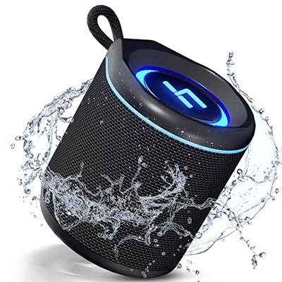 HEYSONG Casse portatili Bluetooth senza fili con Suono a 360 Gradi con Bassi Profondi, Impermeabile, Antipolvere IP67, Luce LED, Bluetooth 5.3, Vero Stereo Senza Fili, Altoparlanti Bluetooth