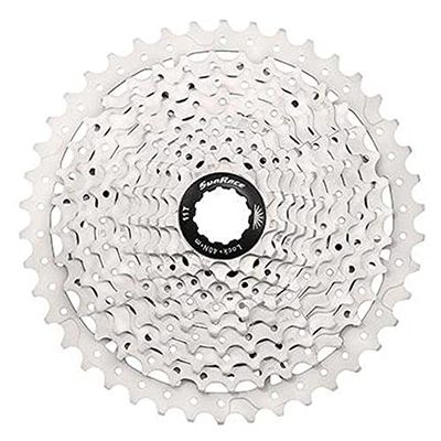 SUNRACE CSMS3 10-Speed Cassette 11-42T. Metallique, adultos unissexo, prateado, padrão