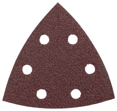 BOSCH SDTR040 Lot de 5 feuilles abrasives triangulaires de détail, rouge, grain 40