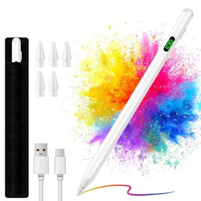 NEUTYPECHIC Penna per iPad 2018-2024, Penna Stilo per Tablet con Display Digitale, Ricarica Veloce, Sensibilità di Inclinazione, Compatibile con iPad 6/7/8/9/10, Air 3/4/5, Mini 5/6, Pro 11/12.9
