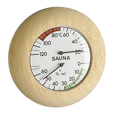 TFA Dostmann Termoigrometro per sauna, 40.1028, resistente al calore, temperatura e umidità, Made in Germany
