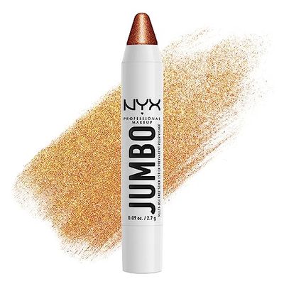 NYX Professional Makeup Matita Viso Illuminante Multi-Uso, Texture Cremosa, Con Olio di Jojoba e Finish Brillante, Jumbo Highlighter Stick, Tonalità: Flan