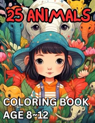 25 animals coloring book