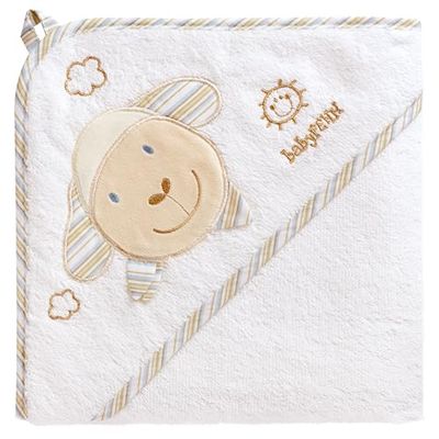 Fehn Serviette de bain BabyLOVE - Serviette de bain enfant poncho en éponge - Serviette de bain bébé avec capuche pour les bébés et les jeunes enfants à partir de 0+ mois - dimensions 80 x 80 cm