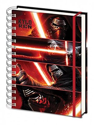 Star Wars Episode 7 notitieboek Kylo Ren DIN A4 hardcover met spiraalbinding, 180 pagina's gelinieerd, met elastiek.