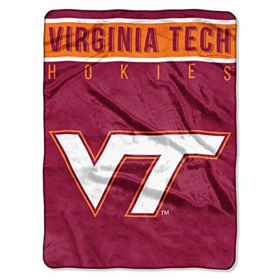 Northwest NCAA Virginia Tech Hokies Unisex-Adult Raschel Throw Blanket, 60" x 80", Basic