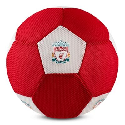 Hy-Pro Liverpool Officieel gelicentieerde voetbal, enorme 14 inch meshbal voor voetbal en multisportspellen binnen en buiten, zachte en springende bal met logo en clubkleuren