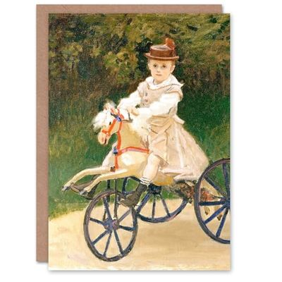 Artery8 Claude Monet Art Card Jean Monet on Hobby Horse