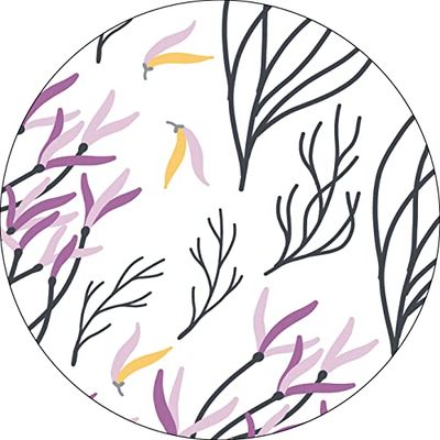 Bonateks, Ronde digitaal bedrukte muismat, antislip onderkant, voor kantoor en thuis, diameter: 22 cm