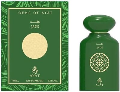 Eau de Parfum GEMS OF AYAT - Jade 100ml Par AYAT PERFUMES – Senteur Arabian Pour Hommes & Femmes – Oud Oriental Fabriqué et Conçu à Dubaï – Notes : Rose, Iris, Vanille et Patchouli