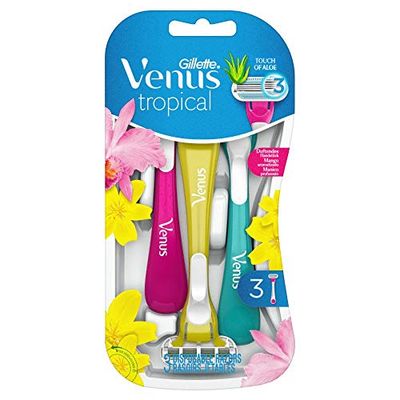 VENUS Tropical golarka jednorazowa, 3 sztuki, z pachnącym uchwytem