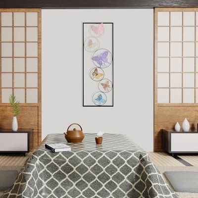 Hanah Home Dipinto a mano, accessorio decorativo in metallo, 32 x 5 x 90 cm, 100% metallo (0,8 mm), varianti di colore uniche per decorazioni eleganti per la casa