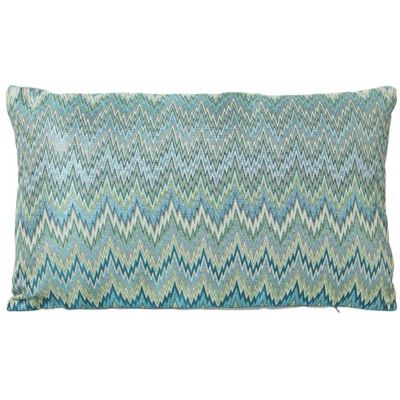 Alexandra House Living Blauw textielkussen, 30 x 50 cm