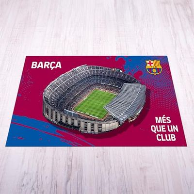 Licensed Décor Estadio 1 - Alfombrilla Grande del FC Barcelona (185 cm de Ancho x 100 cm de Alto)