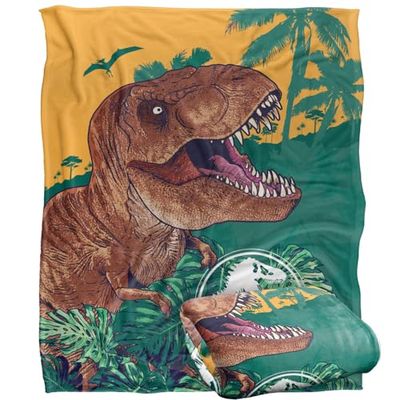 JURASSIC PARK Jungle Attack Silky Touch Super Soft Throw Blanket 152 x 127 cm