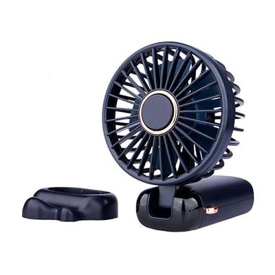 Rawrr Draagbare mini-ventilator, 3000 mA, opvouwbare instelbare hoekventilator, 5 versnellingen, instelbare USB-oplaadbare handventilator, geschikt voor binnen en buiten, blauw